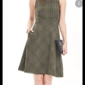 Banana Republic Plaid Wool Dress
